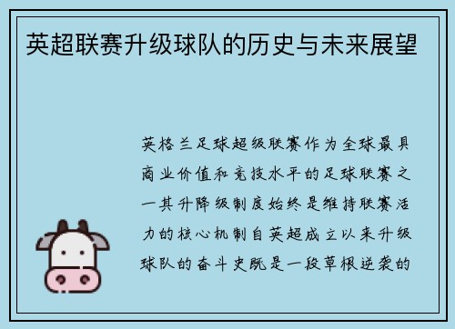 英超联赛升级球队的历史与未来展望
